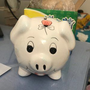 NEW Floral Piggy Bank